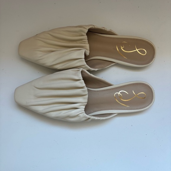 Sam Edelman Cecilia Mules ivory leather Sz 5.5 - Picture 3 of 8